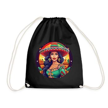 5 de Mayo Party Drinko de Mayo pretty Latina - Drawstring Bag - black - Front