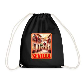 Seville, andalusia - Drawstring Bag - black - Front