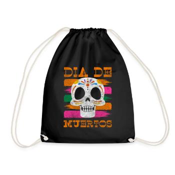 Holiday Skull Skull Commemoration - Drawstring Bag - black - Front
