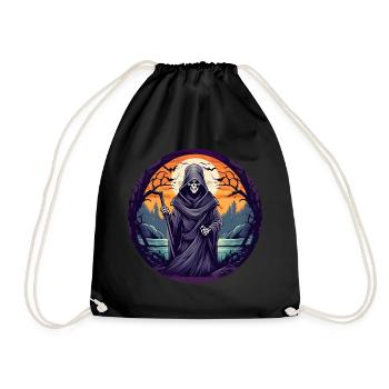 Gruseliges Halloween-partykostüm Sensenmann - Drawstring Bag - black - Front