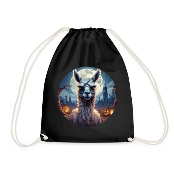 Gruseliges Fête d’Halloween Kostüm Zombie Lama - Sac de sport léger - noir - Devant