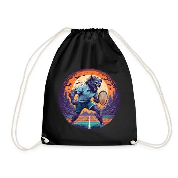 Gruseliges Halloween-partykostüm Werwolf Tnis - Drawstring Bag - black - Front