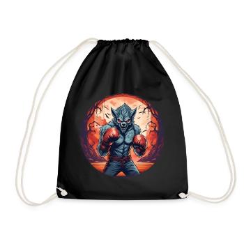 Gruseliges Halloween-partykostüm Werwolf-boxen - Drawstring Bag - black - Front