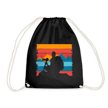 Photography Nature Photography SLR Camera - Drawstring Bag - black - Front