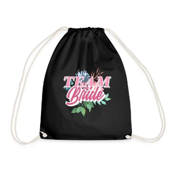 Team Bride Bachelor Party - Drawstring Bag - black - Front