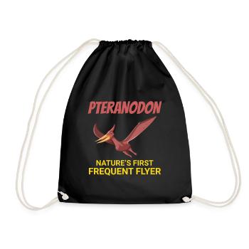 Pteranodon Dinosaur Dino Paleontologist Fossil - Drawstring Bag - black - Front