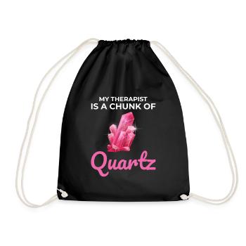 Crystal Collecting Rock Hunting Mineral Collector - Drawstring Bag - black - Front