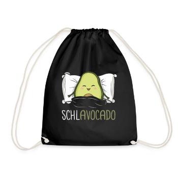 Avocado Frucht Vegan Vegetarier Veganer Avocados - Turnbeutel - Schwarz - Vorne