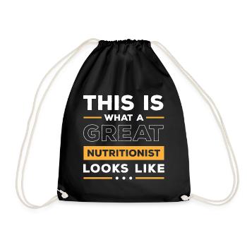 Nutrition Health Gym Goal - Drawstring Bag - black - Front