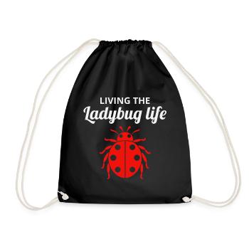 Ladybugs Insect Collector Entomology Entomologist - Drawstring Bag - black - Front