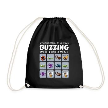 Insect Collector Entomology Entomologist Bug Lover - Drawstring Bag - black - Front