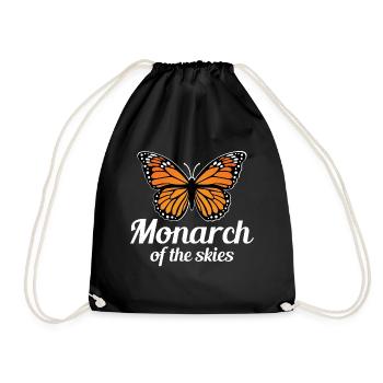 Monarch Butterfly Insect Collector Entomology - Drawstring Bag - black - Front