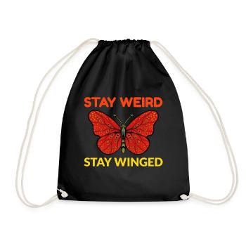 Butterfly Butterflies Insect Collector Entomology - Drawstring Bag - black - Front