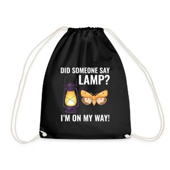 Moth Nocturnal Animal Insect Collector Entomology - Drawstring Bag - black - Front