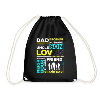 Hommes modèle petit ami cadeau - Sac de sport léger - noir - Devant