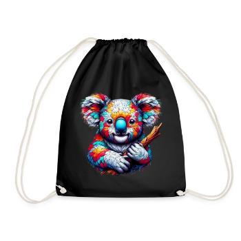 Koala - Drawstring Bag - black - Front