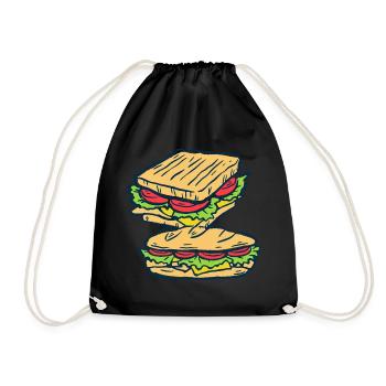 Sandwich Fast Food Cook Cooks Cook Cook - Drawstring Bag - black - Front