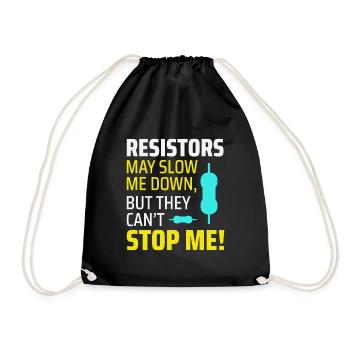 Electrician Humor Electrical Technician Engineer - Drawstring Bag - black - Front