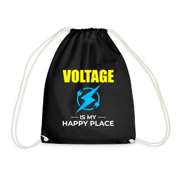 Electrician Humor Electrical Technician Engineer - Drawstring Bag - black - Front