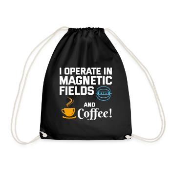 Electrician Humor Electrical Technician Coffee - Drawstring Bag - black - Front