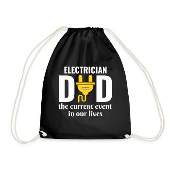Elektriker Vater Elektrotechniker Ingenieur - Turnbeutel - Schwarz - Vorne