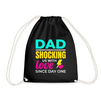 Electrician Electrical Technician Valentines Day - Drawstring Bag - black - Front