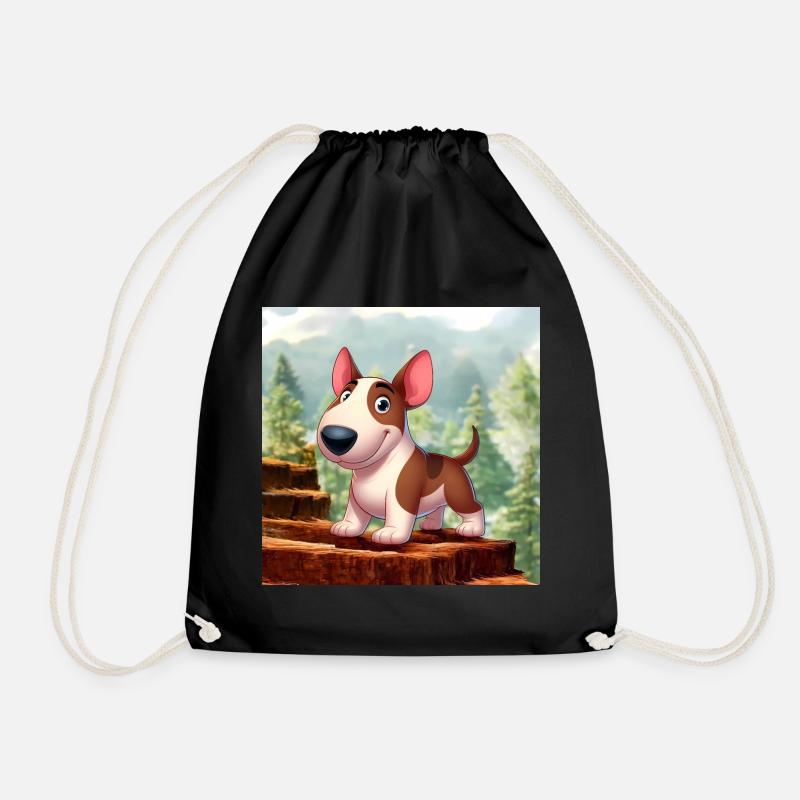 Bull Terrier 2 - Drawstring Bag - black