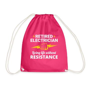 Elektriker im Ruhestand: Leben ohne Widerstand - Turnbeutel - Fuchsia - Vorne