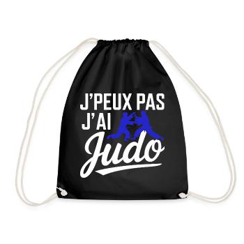 Ich kann nicht, ich kann Judo haben - Turnbeutel - Schwarz - Vorne