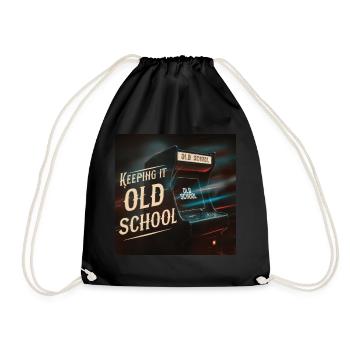 Arcade Arcade Slot Machine Gamer Gaming - Drawstring Bag - black - Front