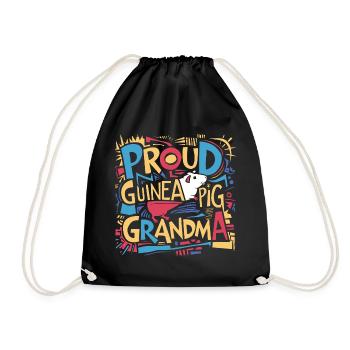 Mamie Cochon d’Inde - Fière grand-mère - Sac de sport léger - noir - Devant