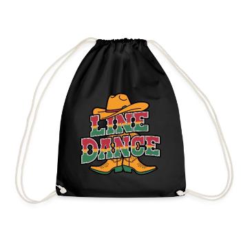 Line Dance Line Dance my hobby - Drawstring Bag - black - Front