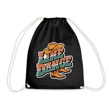 Line Dance Line Dance my hobby - Drawstring Bag - black - Front