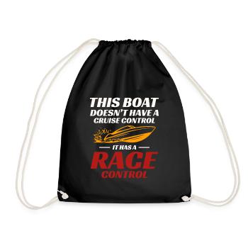Speedboat Racing for Drivers and Powerboat Fans - Drawstring Bag - black - Front