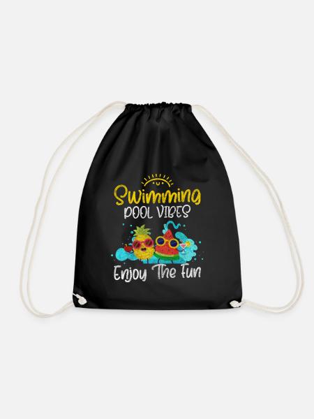 Schwimmer Sportler - Turnbeutel - Schwarz