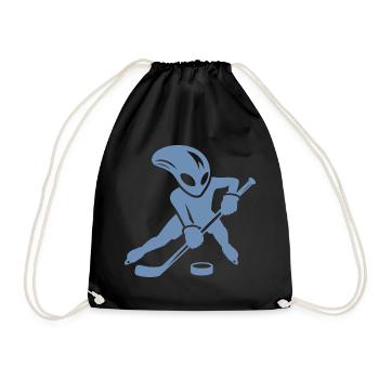 Silhouette Alien minimaliste Hockey sur glace - Sac de sport léger - noir - Devant
