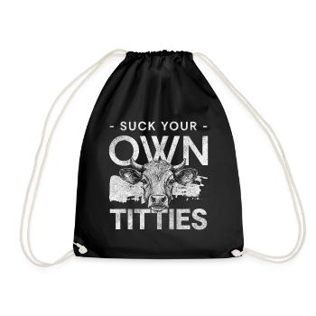 Cow Animal Calf Economy - Drawstring Bag - black - Front