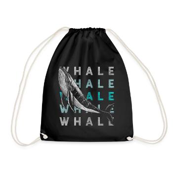 Orka Buckelwal Wasser Walfisch - Turnbeutel - Schwarz - Vorne