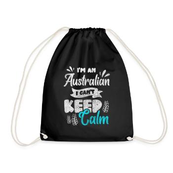 Australia Vacation Aussie Ready for Vacation - Drawstring Bag - black - Front