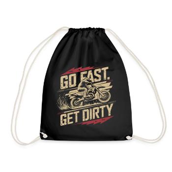 Mud sports for real racers - Drawstring Bag - black - Front
