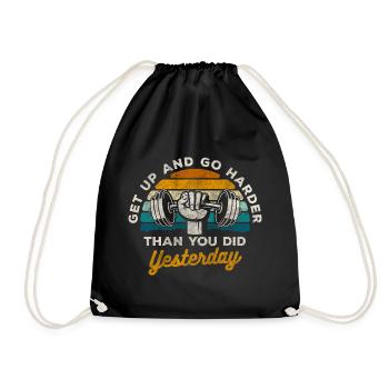 Cardio Muscles Strength - Drawstring Bag - black - Front