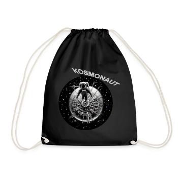 Cosmonaut in the Star Ring - Drawstring Bag - black - Front