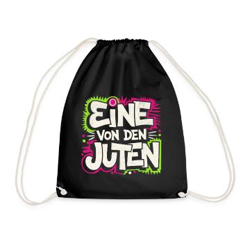 Eine von den Juten | Cooles Streetwear-Typo-Design - Turnbeutel - Schwarz - Vorne