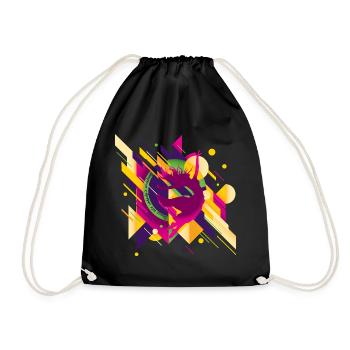 Abstrakte Vibes 💃 Dance like nobody's watching - Turnbeutel - Schwarz - Vorne
