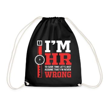 HR Manager - Turnbeutel - Schwarz - Vorne