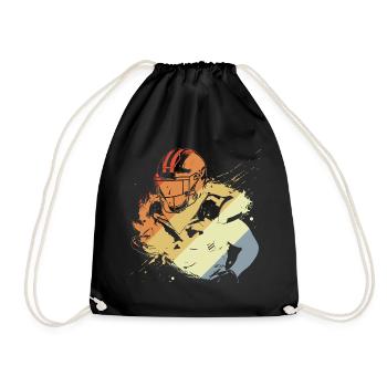 Joueur de football rétro - Sac de sport léger - noir - Devant