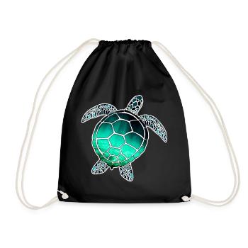 Tortue marine - Sac de sport léger - noir - Devant