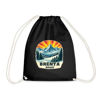 Brenta Dolomites - Drawstring Bag - black - Front