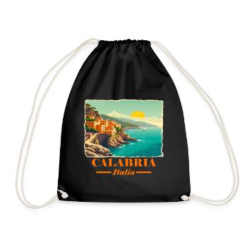 Kalabrien orange - Turnbeutel - Schwarz - Vorne