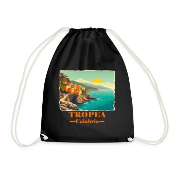 Tropea Kalabrien orange - Turnbeutel - Schwarz - Vorne